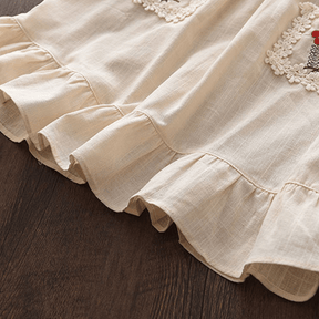 Rochie cu detalii Arinia Crem