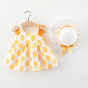 Rochie cu palarie Adelsy Galben