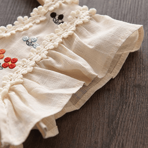 Rochie cu detalii Arinia Crem
