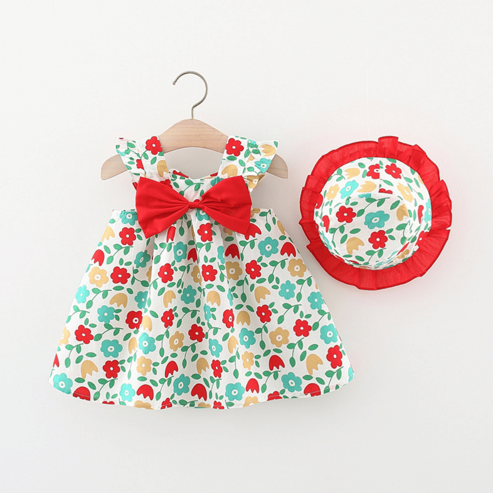 Rochie cu palarie Hortensia Rosu
