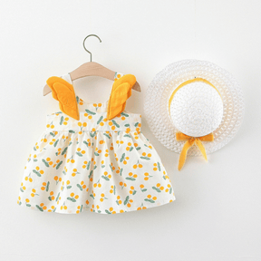 Rochie cu palarie Delasy Galben