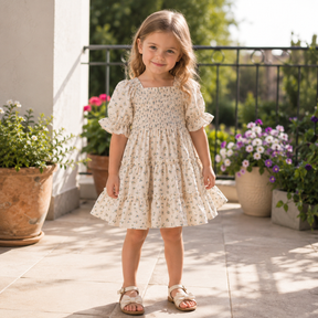 Rochie cu detalii Caelora Crem