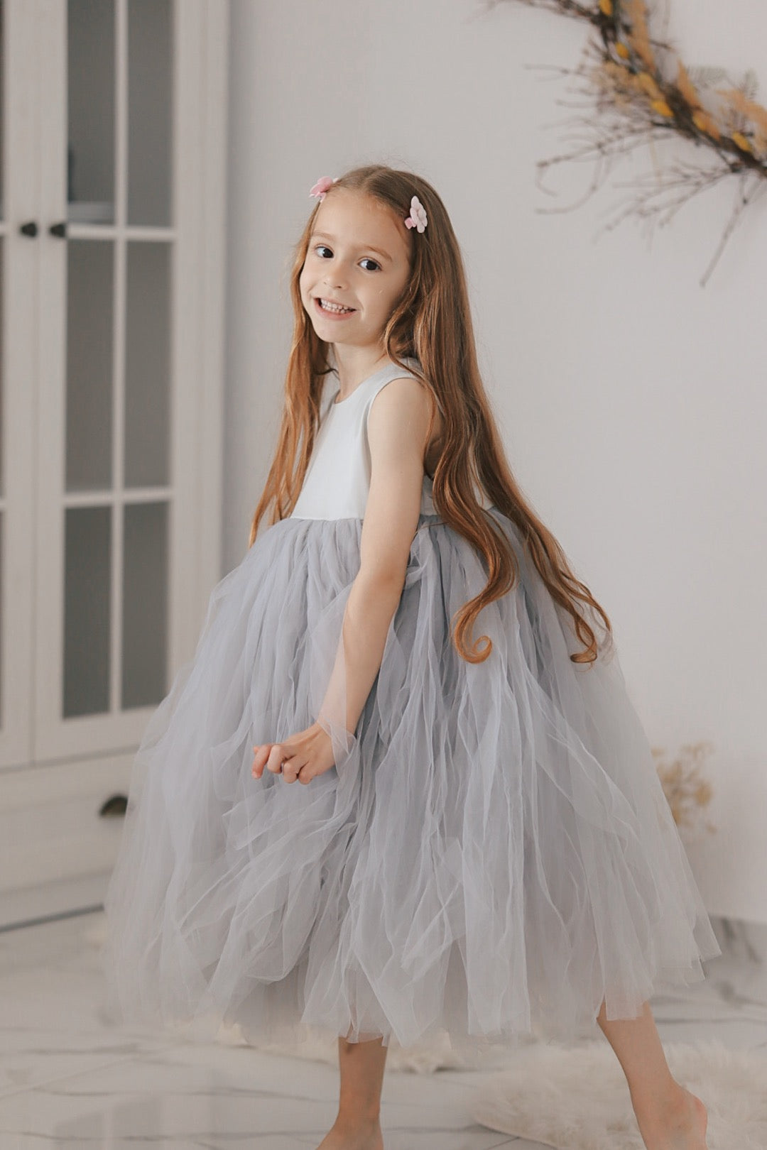 Rochie cu detalii Stella Gri