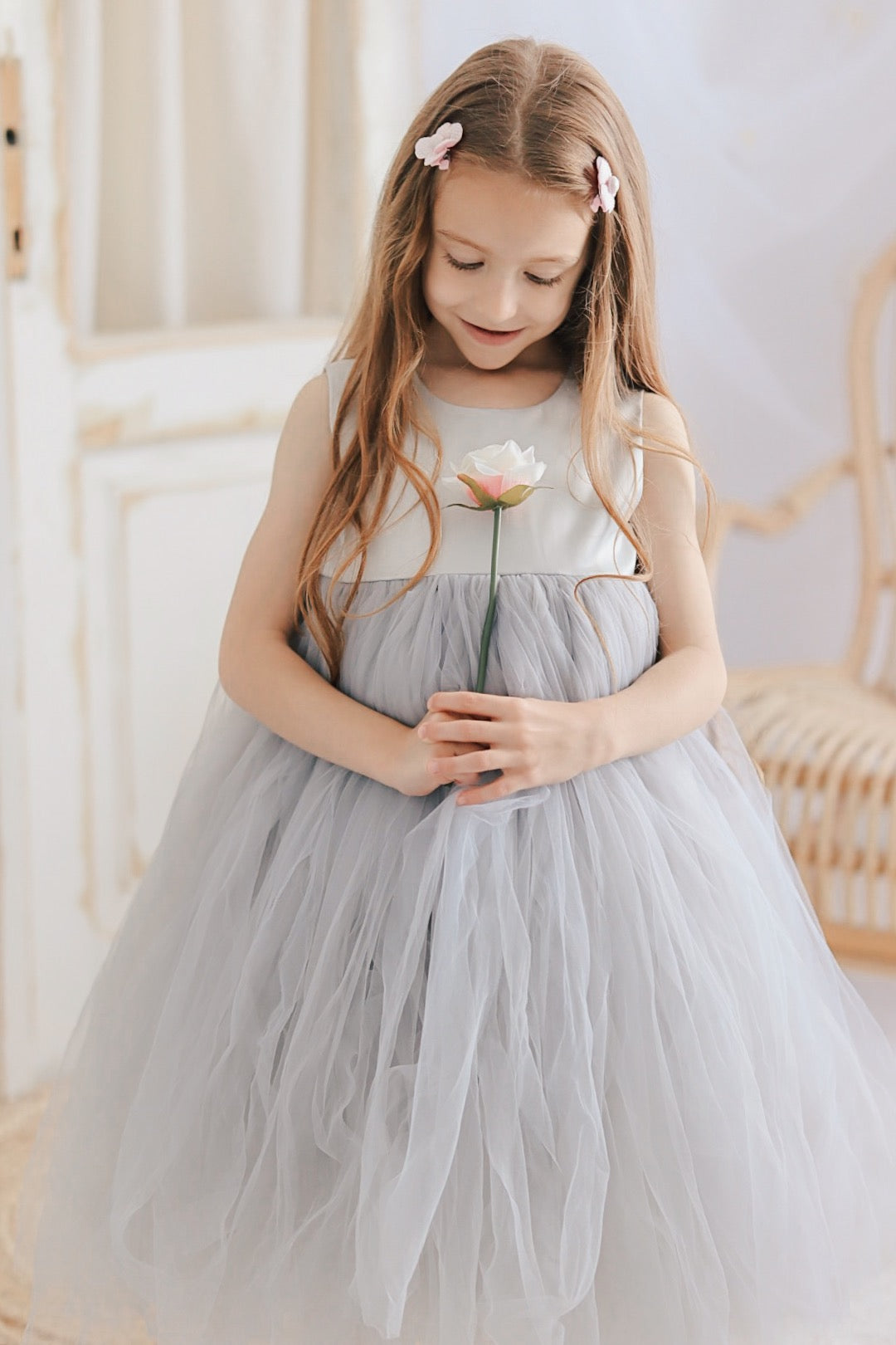 Rochie cu detalii Stella Gri