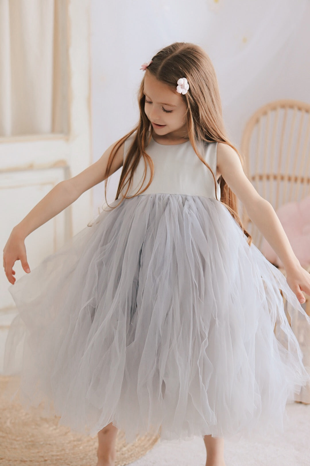 Rochie cu detalii Stella Gri