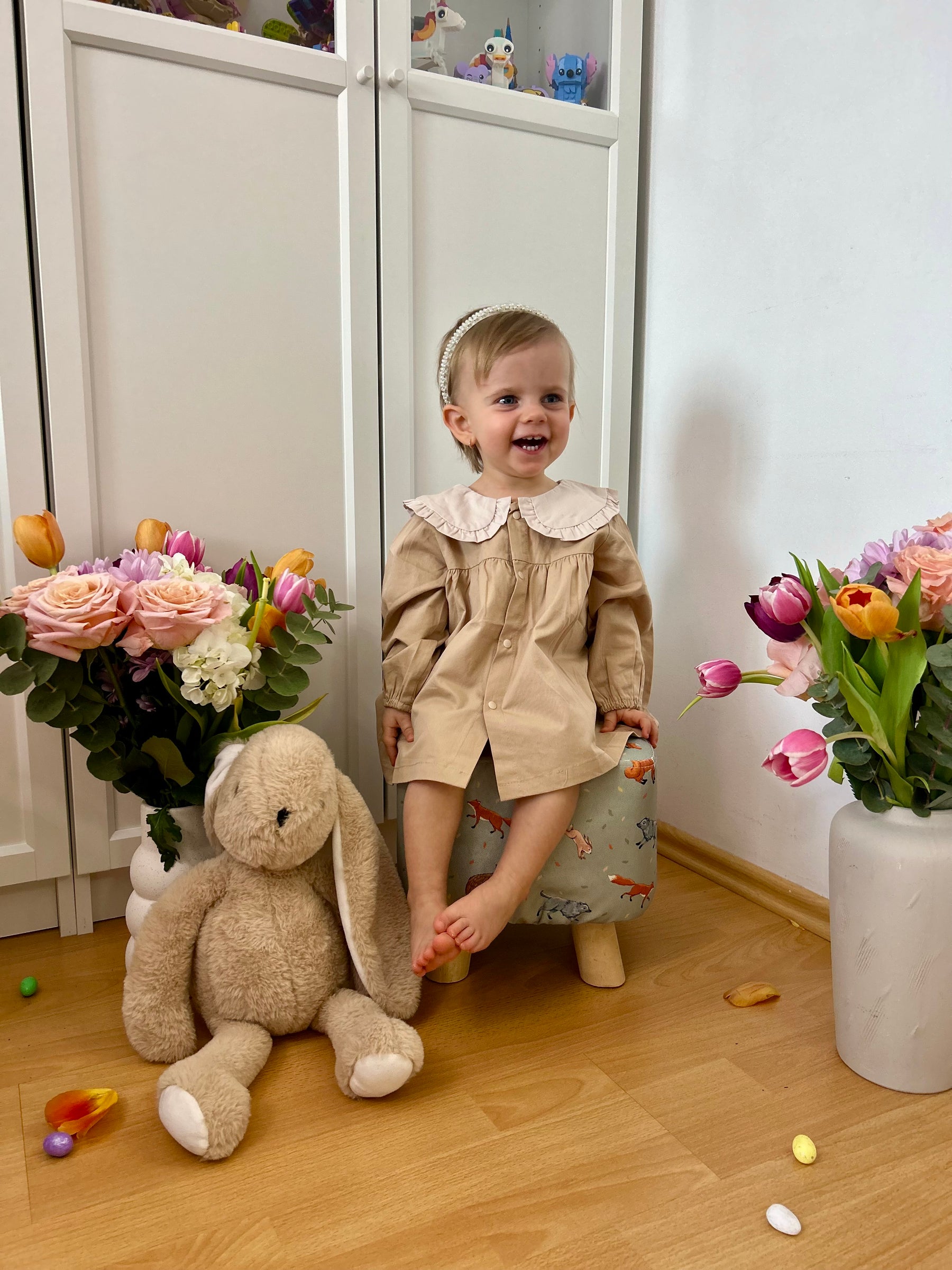 Rochie cu detalii Yusia Crem