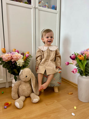 Rochie cu detalii Yusia Crem
