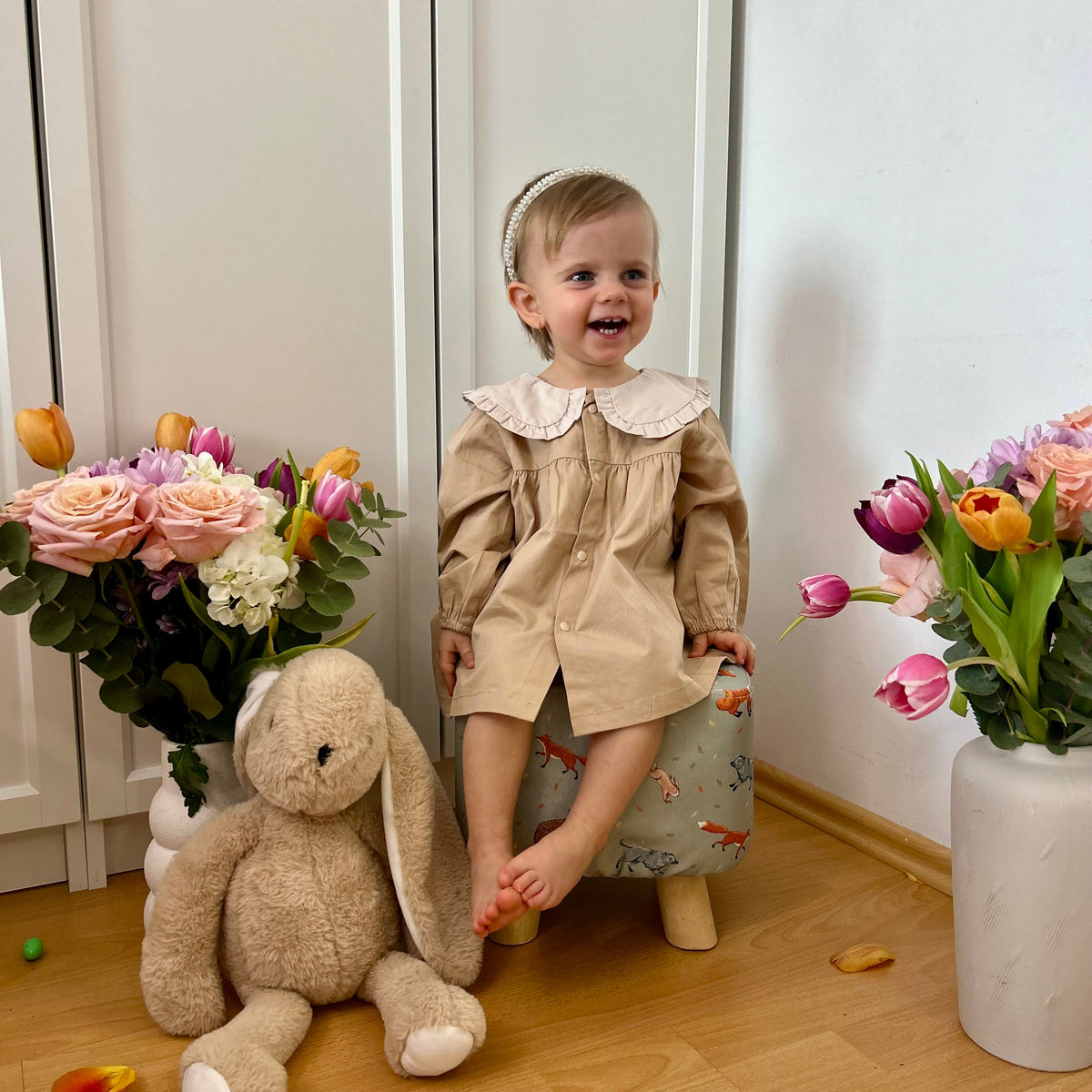 Rochie cu detalii Yusia Crem