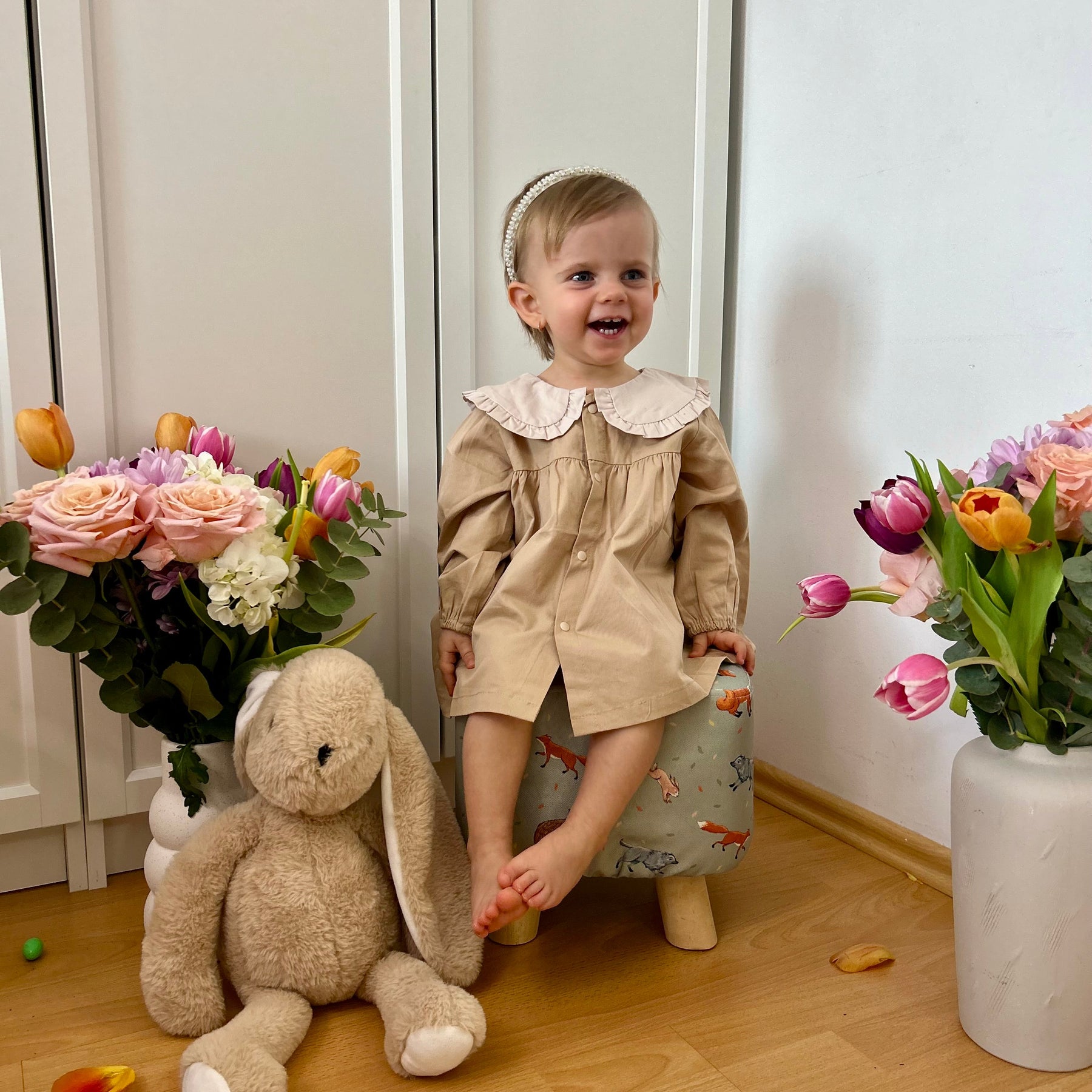 Rochie cu detalii Yusia Crem