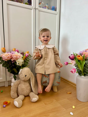 Rochie cu detalii Yusia Crem