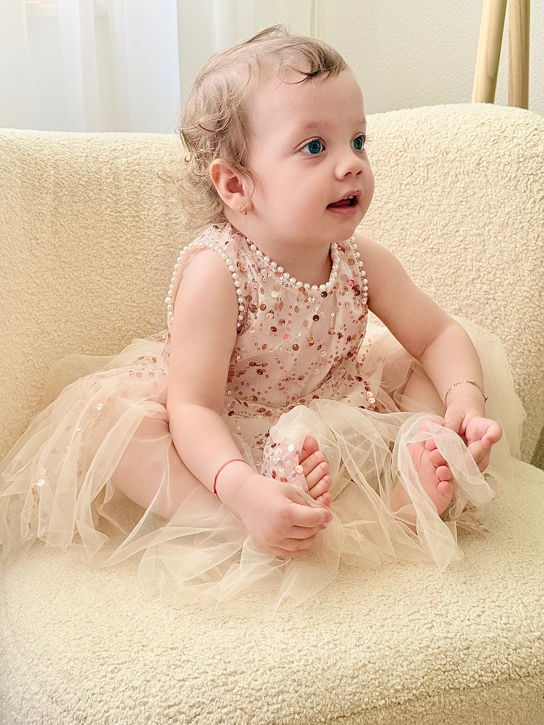 Rochie cu agrafa Perla Crem