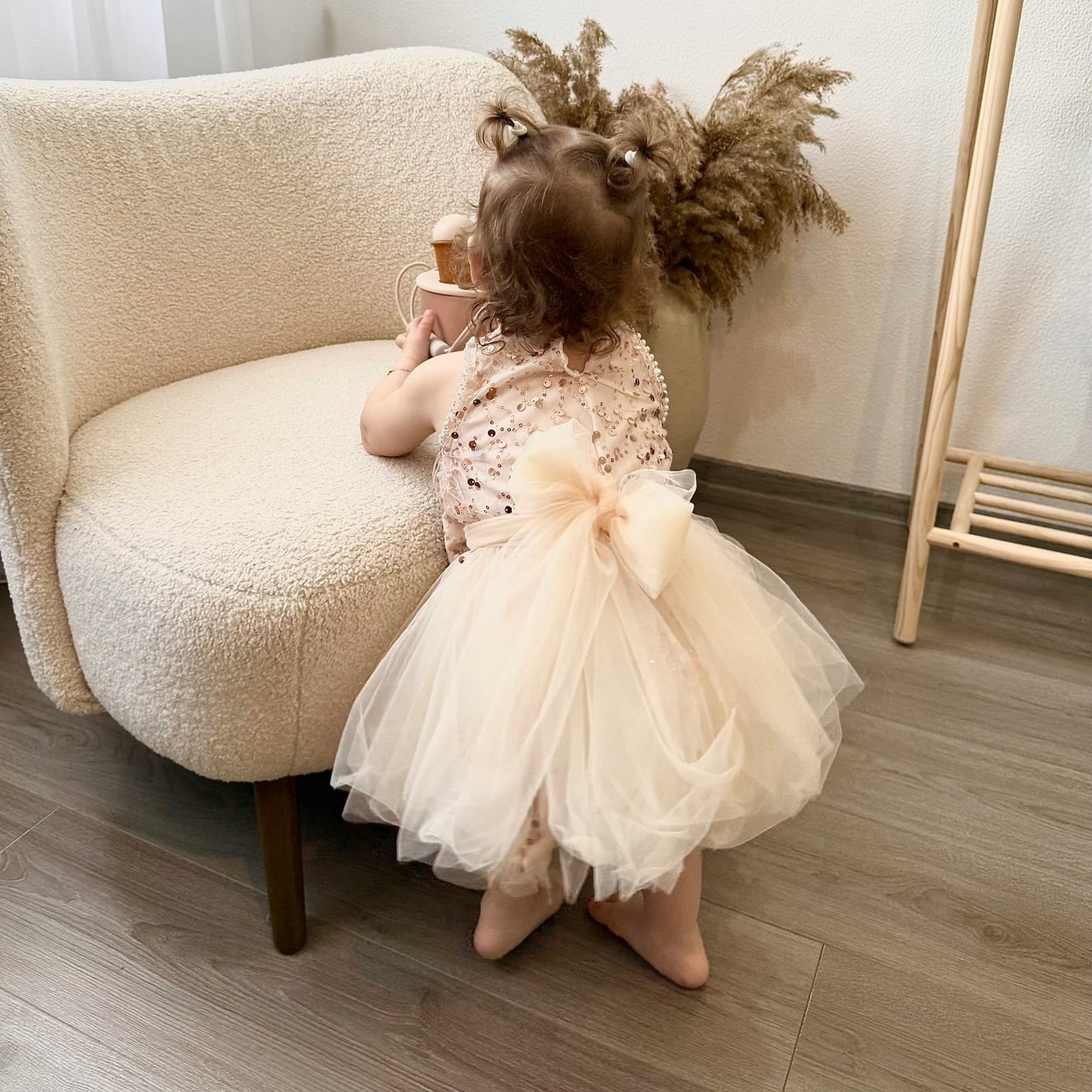 Rochie cu agrafa Perla Crem