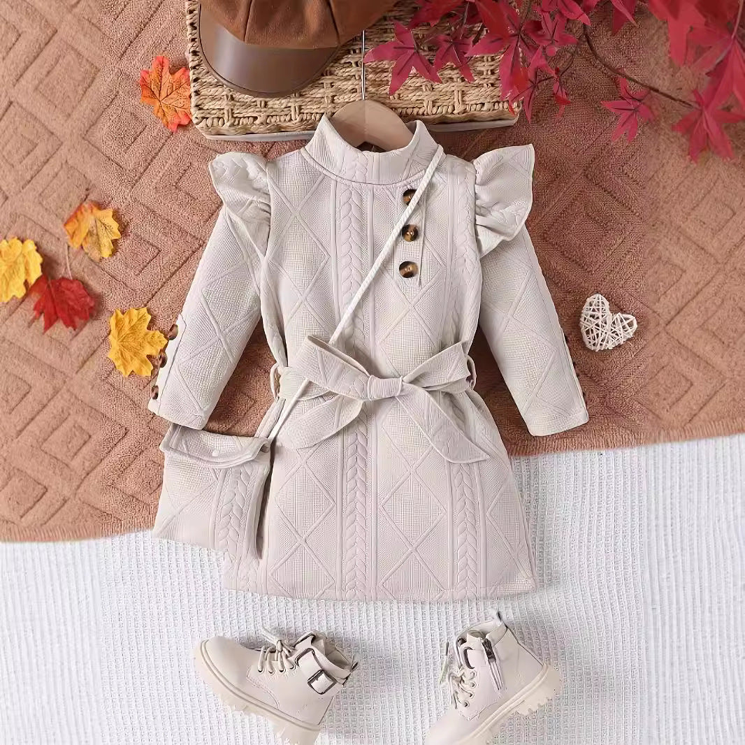 Rochie  cu posetuta Miliana Crem