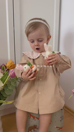 Rochie cu detalii Yusia Crem