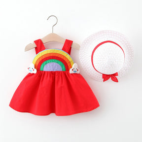 Rochie cu palarie Casilda Rosu