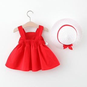 Rochie cu palarie Casilda Rosu